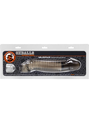Oxballs Muscle Textured Cock Sheath Penis Extender - Smoke