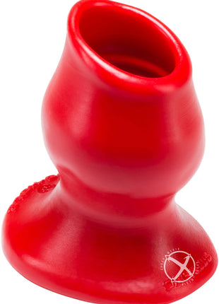 Oxballs Pig-Hole-3 Large Silicone Hollow Butt Plug - Red - Large