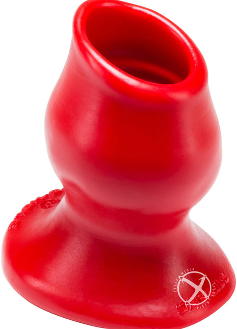 Oxballs Pig-Hole-3 Large Silicone Hollow Butt Plug - Red - Large