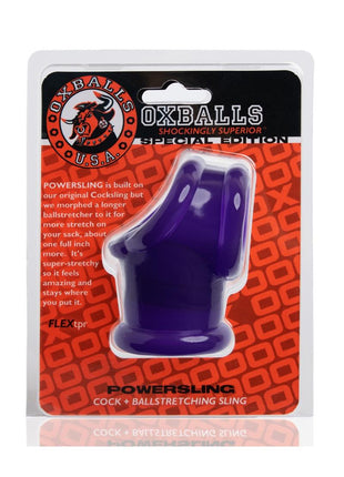 Oxballs Powersling Cock and Ball Stretching Sling - Purple