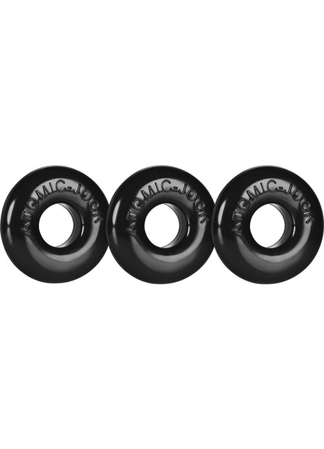 Oxballs Ringer Donut Cock Ring - Black - 3 Pack