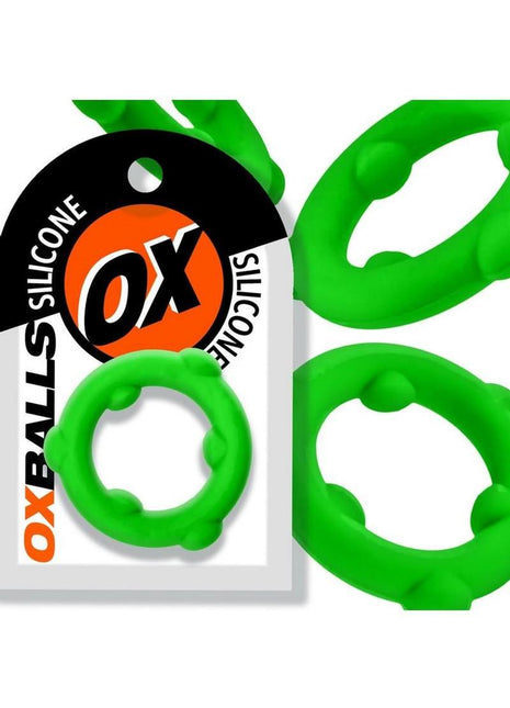 Oxballs Spinner Single Silicone Cock Ring - Frog - Green