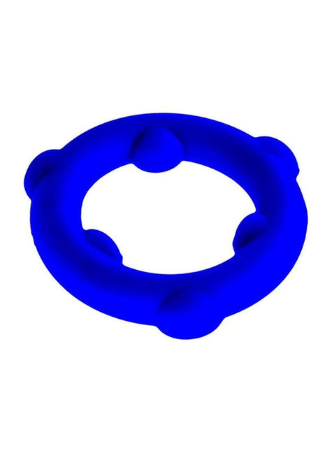 Oxballs Spinner Single Silicone Cock Ring - Glacier - Blue