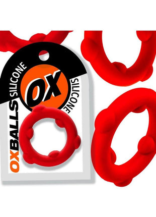 Oxballs Spinner Single Silicone Cock Ring - Red