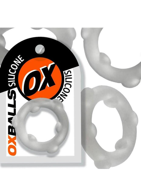 Oxballs Spinner Single Silicone Cock Ring - Vapor - Clear