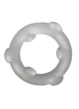 Oxballs Spinner Single Silicone Cock Ring - Vapor - Clear