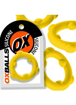 Oxballs Spinner Single Silicone Cock Ring - Yellow