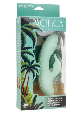 Pacifica Polynesia Rechargeable Silicone Dual Vibrator - Teal
