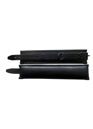 Padded Leather Ankle Cuffs - Black