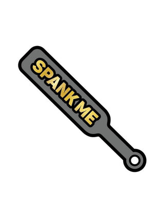 Paddle Spank Me Enamel Pin - Grey/Yellow