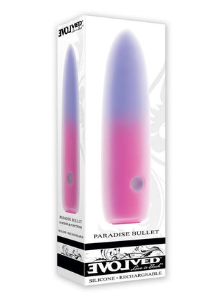 Paradise Rechargeable Silicone Bullet Vibrator - Pink/Purple