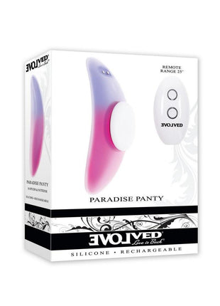Paradise Rechargeable Silicone Panty Vibe - Pink/Purple