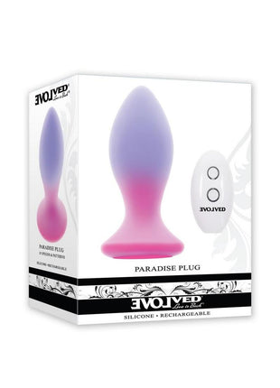 Paradise Rechargeable Silicone Plug - Pink/Purple