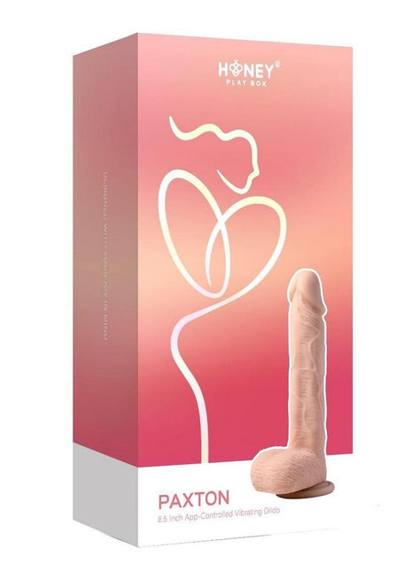Paxton App Control Realistic Thrusting Penetrator Rechargeable Silicone Dildo - Caramel - 7.5in