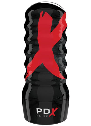 Pipedream Extreme Elite Ass-Gasm Vibrating Kit Masturbator with Bullets - Pussy - Black/Vanilla