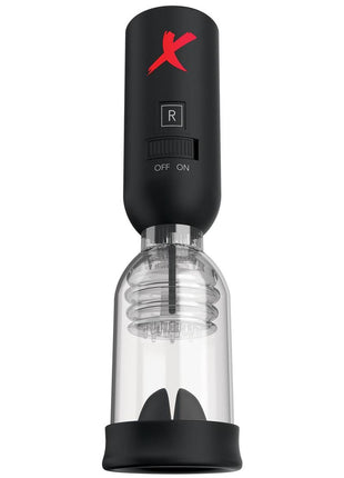 Pipedream Extreme Elite Silicone Tip Teazer Power Pump Masturbator - Black/Clear