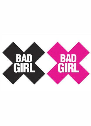 Peekaboo Bad Girl Pasties - Black/Pink