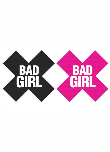 Peekaboo Bad Girl Pasties - Black/Pink