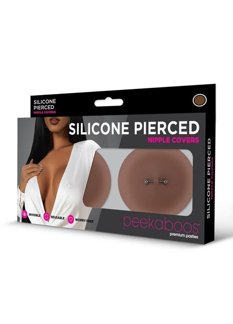 Peekaboo Silicone Pierced Nipple Covers - Chocolate