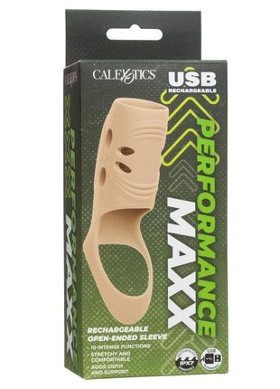 Performance Maxx Rechargeable Silicone Open-Ended Sleeve - Vanilla