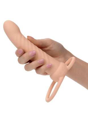 Performance Maxx Rechargeable Silicone Ribbed Dual Penetrator Extender