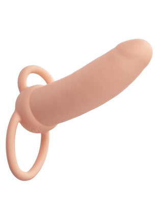 Performance Maxx Rechargeable Silicone Thick Dual Penetrator Extender - Vanilla