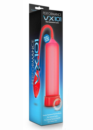 Performance Vx101 Male Enhancement Penis Pump - Red - 9.5in