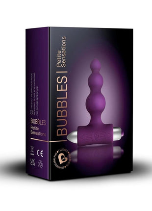 Petite Sensations Bubbles Silicone Vibrating Butt Plug - Purple