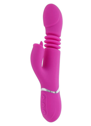 Pink Dragon Rechargeable Silicone Multi Vibrator - Pink