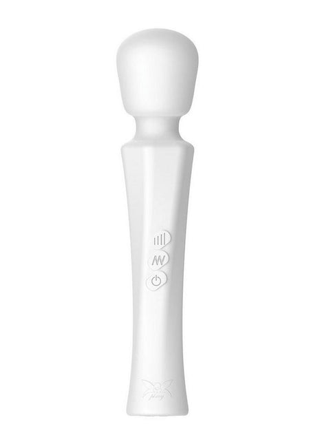 Pixey Aquamini Rechargeable Silicone Body Wand - White Edition