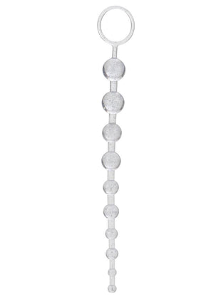 Platinum X 10 Anal Beads - Silver/White