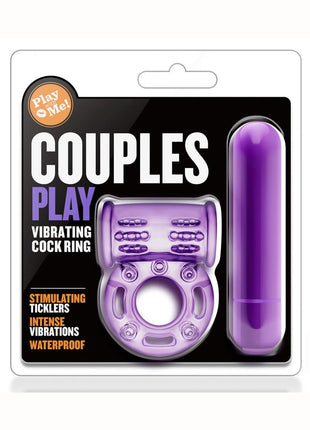 Play with Me Couples Play Vibrating Cock Ring - Purple