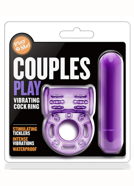 Play with Me Couples Play Vibrating Cock Ring - Purple