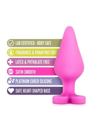 Play with Me Naughty Candy Heart Be Mine Silicone Butt Plug