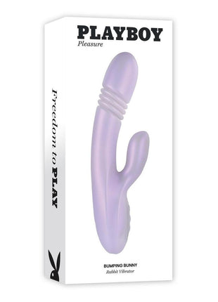 Playboy Bumping Bunny Rechargeable Silicone Rabbit Vibrator - Pink