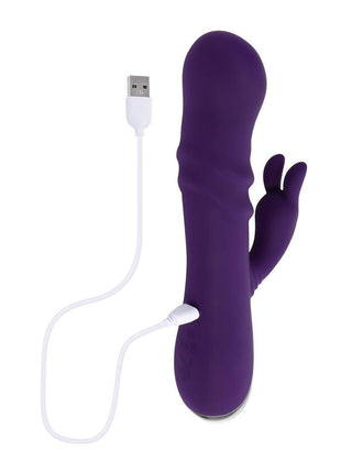 Playboy Bunny Punch Rechargeable Silicone Rabbit Vibrator with Twirly G-Spot Head