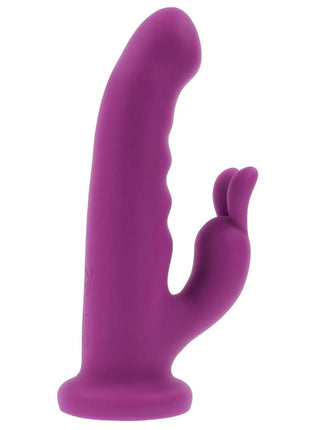 Playboy Fluffle Rechargeable Silicone Rabbit Vibrator - Purple