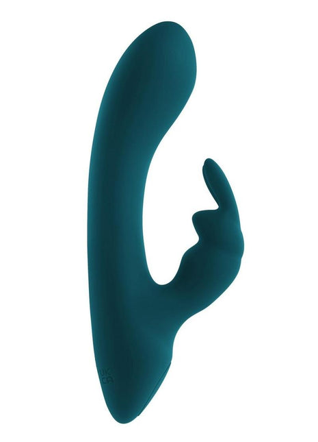 Playboy Lil Rabbit Rechargeable Silicone Vibrator - Teal