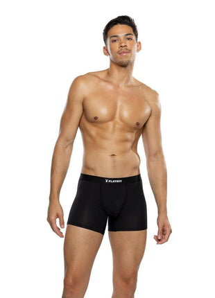 Playboy Men's Boxer Briefs - Black - XLarge