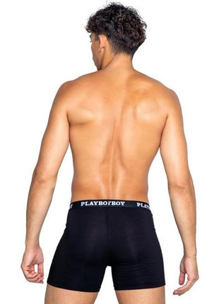 Playboy Mens Tuxedo Classic Boxer - Black/White - Large