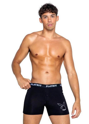 Playboy Mens Tuxedo Classic Boxer - Black/White - Medium