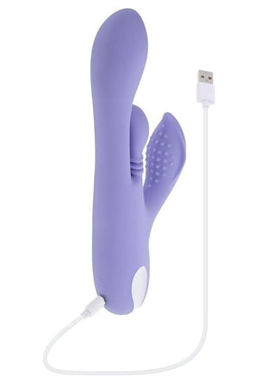 Playboy Nubbin Rubbin Rechargeable Silicone Triple Motor Vibrator with Clitoral Stimulator