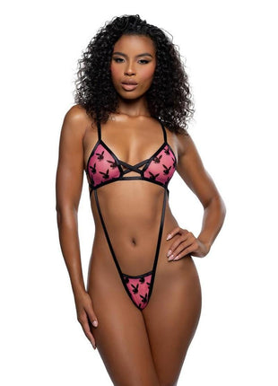 Playboy Ravishing Bunny Strappy Sling - Hot Pink/Pink - One Size
