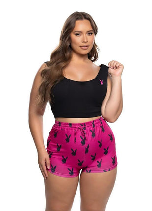 Playboy Slumber Bunny Set (2 Piece) - 1xlarge - Black/Pink - XXLarge