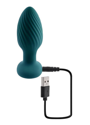 Playboy Spinning Tail Teaser Rechargeable Silicone Rotating Anal Plug with Remote Control