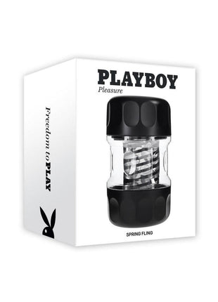Playboy Spring Fling Rechargeable Stroker - Black/Clear