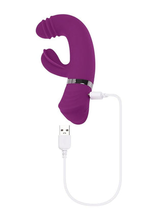 Playboy Tap That Rechargeable Silicone Vibrator with Clitoral Stimulator