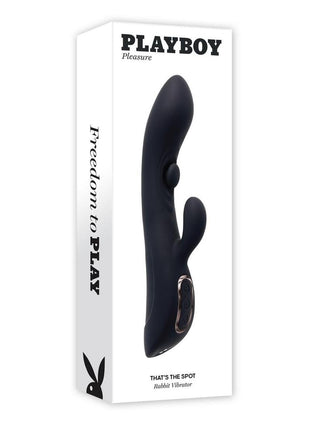 Playboy That's The Spot Rechargeable Silicone Dual Stimulating Vibrator - Black