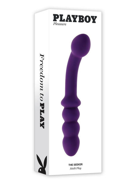 Playboy The Seeker Rechargeable Silicone Dual Vibrator - Purple