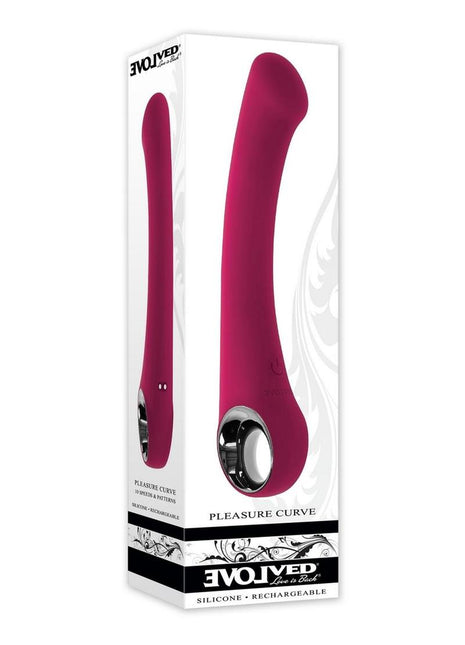 Pleasure Curve Rechargeable Silicone G-Spot Vibrator - Red